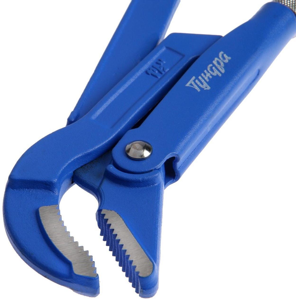 Ключ трубный рычажный ТУНДРА, полукруглый зажим 45°, раскрытие до 50 мм, №2, 1 1/2