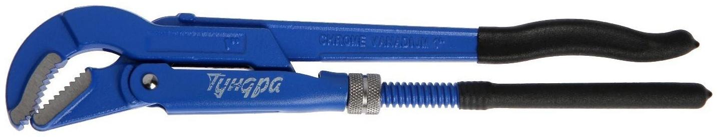 Ключ трубный рычажный ТУНДРА, полукруглый зажим 45°, раскрытие до 35 мм, №1, 1