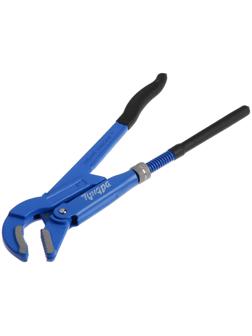 Ключ трубный рычажный ТУНДРА, полукруглый зажим 45°, раскрытие до 35 мм, №1, 1