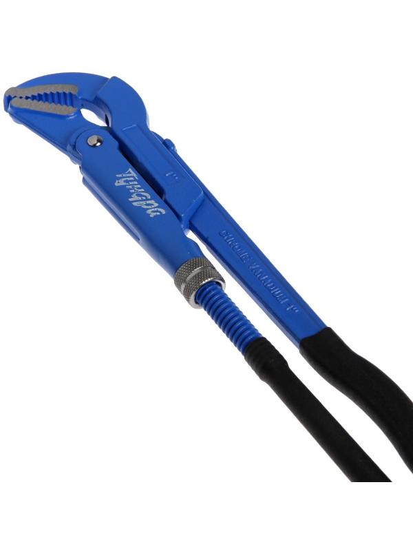 Ключ трубный рычажный ТУНДРА, полукруглый зажим 45°, раскрытие до 35 мм, №1, 1