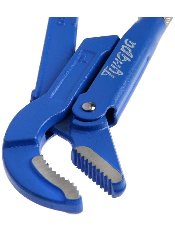 Ключ трубный рычажный ТУНДРА, полукруглый зажим 45°, раскрытие до 35 мм, №1, 1