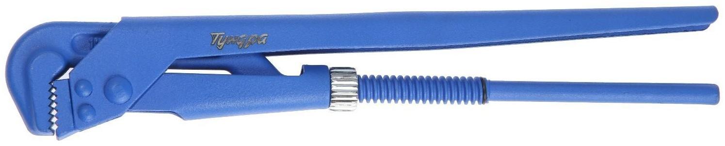Ключ трубный рычажный ТУНДРА, плоский зажим 90°, раскрытие до 35 мм, №1, 1