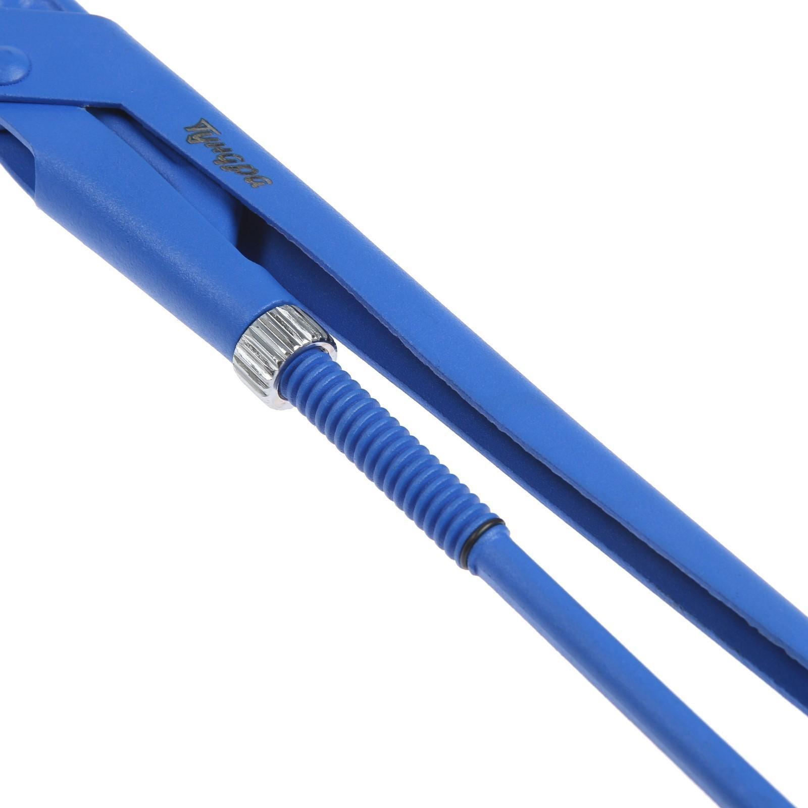 Ключ трубный рычажный ТУНДРА, плоский зажим 90°, раскрытие до 35 мм, №1, 1