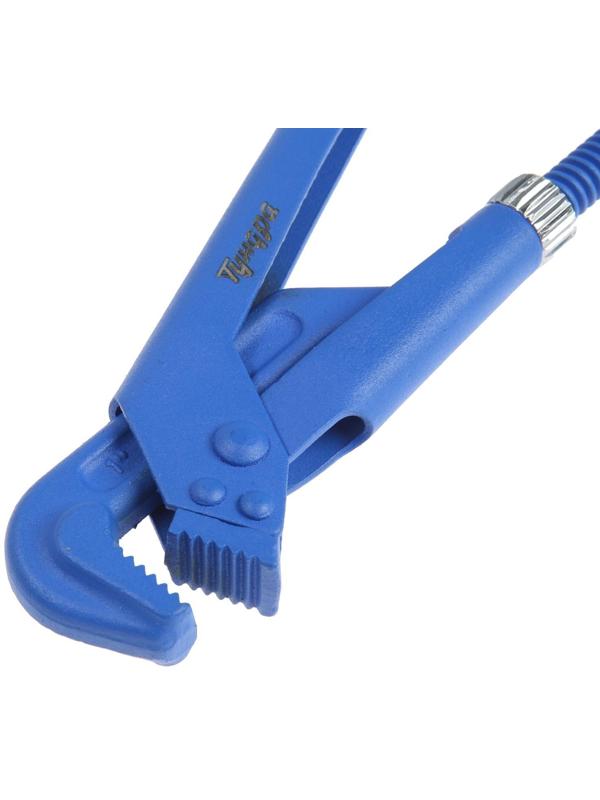 Ключ трубный рычажный ТУНДРА, плоский зажим 90°, раскрытие до 35 мм, №1, 1