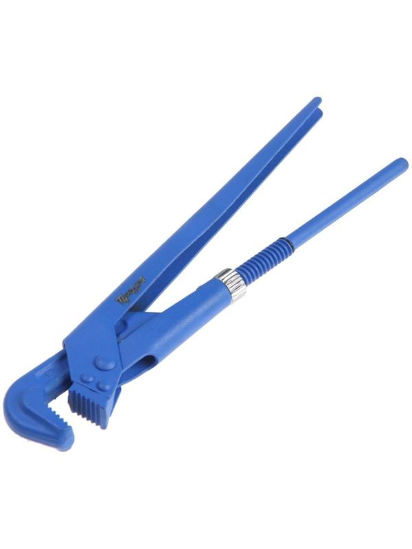 Ключ трубный рычажный ТУНДРА, плоский зажим 90°, раскрытие до 35 мм, №1, 1