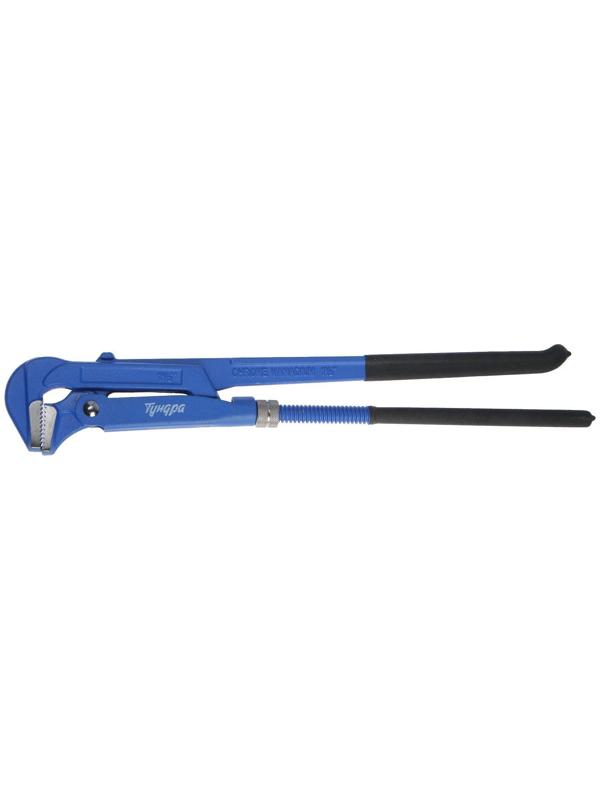 Ключ трубный рычажный ТУНДРА, плоский зажим 90°, раскрытие до 50 мм, №2, 1 1/2