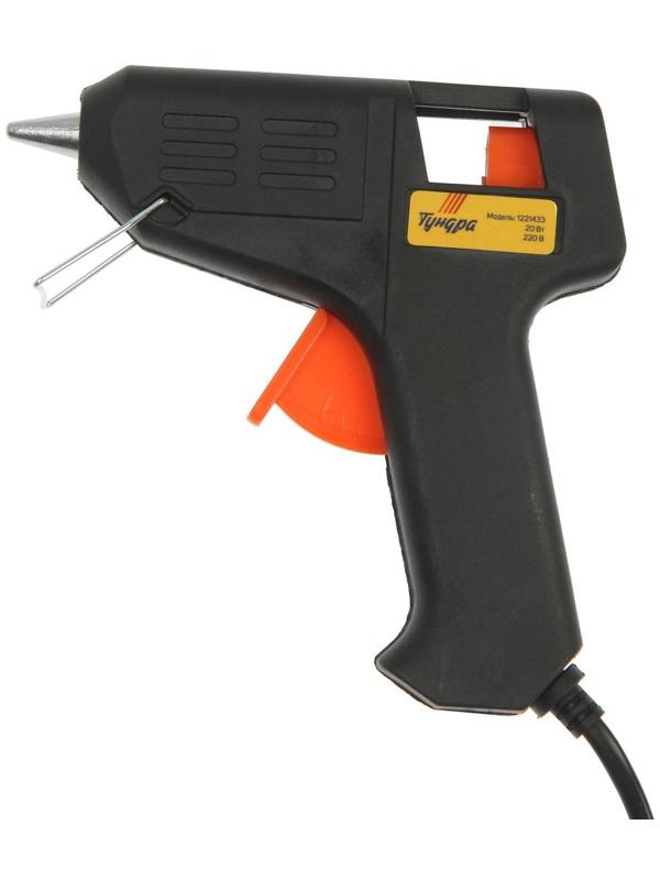 Клеевой пистолет ТУНДРА, 20 Вт, 220 В, 7 мм