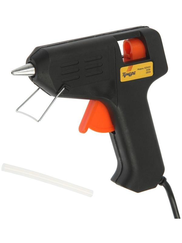 Клеевой пистолет ТУНДРА, 20 Вт, 220 В, 7 мм