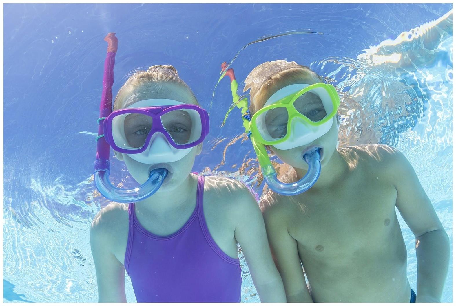 Набор для плавания SureSwim, маска, ласты, трубка, 7-14 лет, цвета МИКС, 25019 Bestway