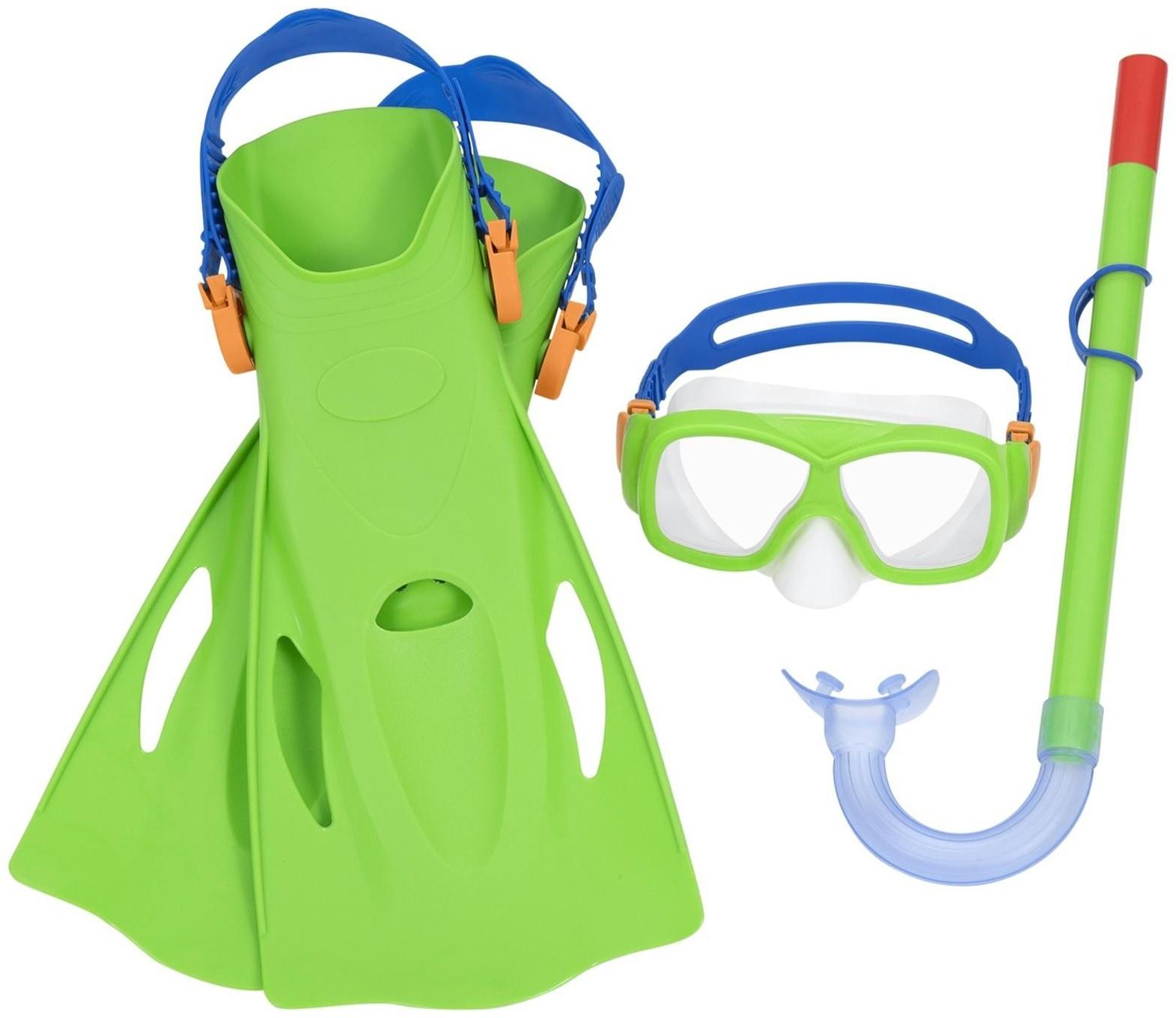 Набор для плавания SureSwim, маска, ласты, трубка, 7-14 лет, цвета МИКС, 25019 Bestway