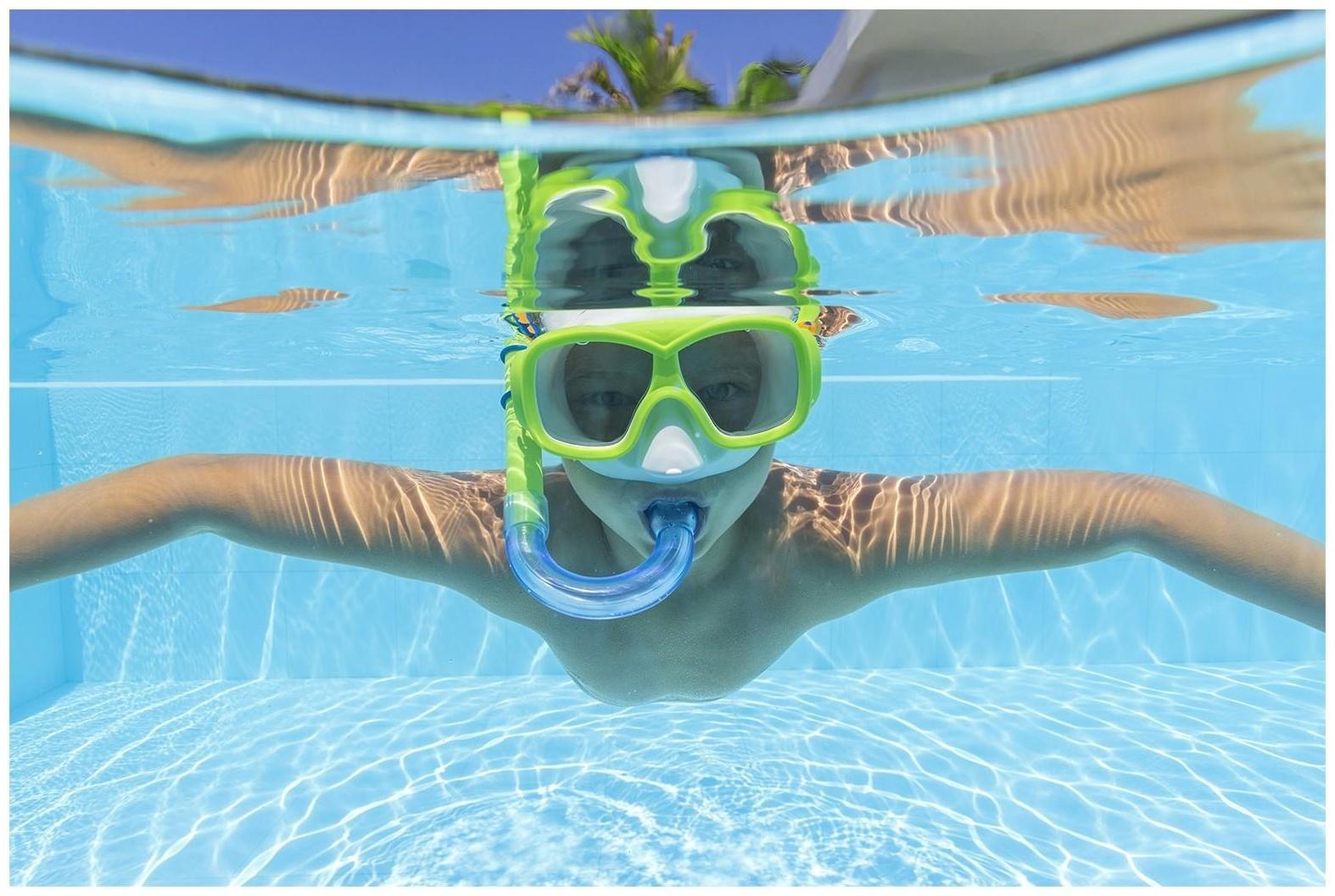 Набор для плавания SureSwim, маска, ласты, трубка, 7-14 лет, цвета МИКС, 25019 Bestway