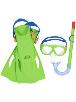 Набор для плавания SureSwim, маска, ласты, трубка, 7-14 лет, цвета МИКС, 25019 Bestway