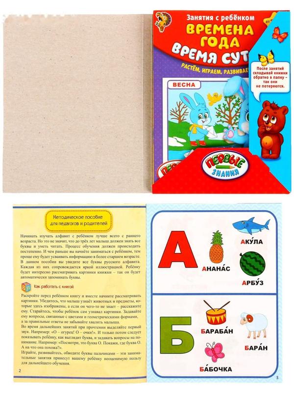 Обучающие книги «Полный годовой курс. Серия от 2 до 3 лет», 6 книг по 16 стр., в папке