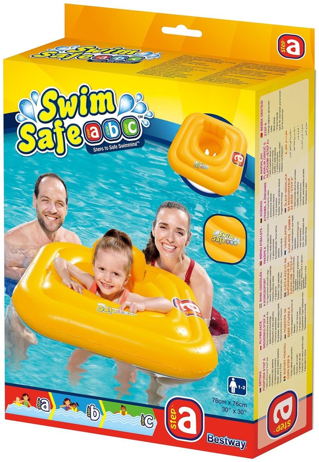 Плотик для плавания Swim Safe, ступень «A», c сиденьем и спинкой, 76 х 76 см, 32050 Bestway