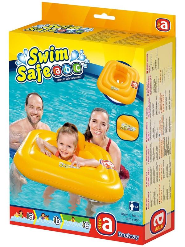 Плотик для плавания Swim Safe, ступень «A», c сиденьем и спинкой, 76 х 76 см, 32050 Bestway