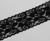 Кружево эластичное, 50 ± 5 мм × 10 ± 1 м, цвет чёрный