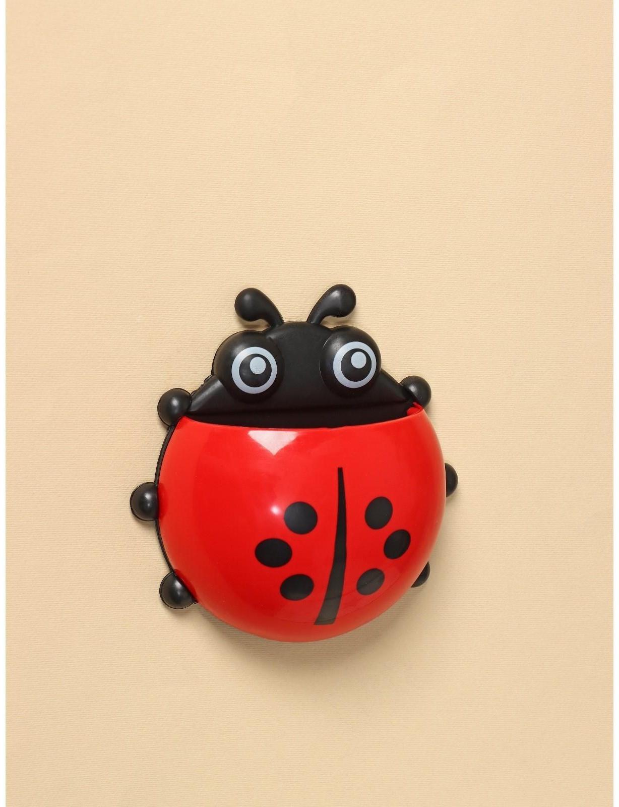 Держатель для зубных щёток детский «Божья коровка», на присосках, цвет МИКС