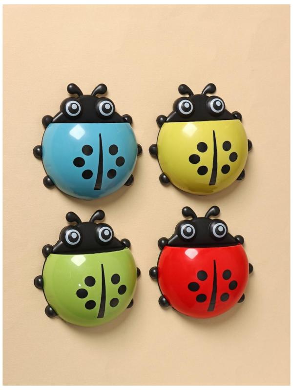 Держатель для зубных щёток детский «Божья коровка», на присосках, цвет МИКС