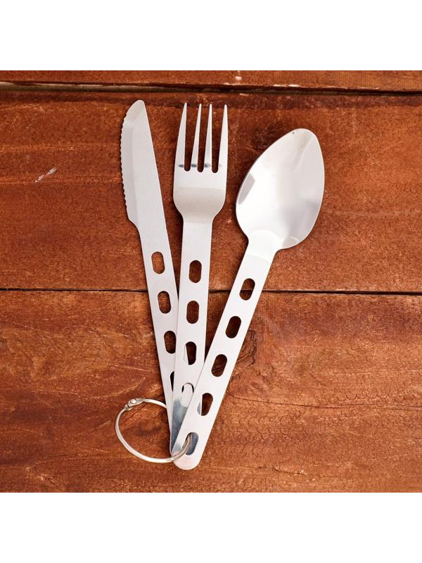 Набор туриста 3в1 рукоять с отверстиями с кольцом 18см