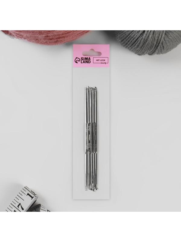 Набор двухсторонних крючков для вязания, 13 см, диаметр 0,5-3 мм МИКС, 5 шт