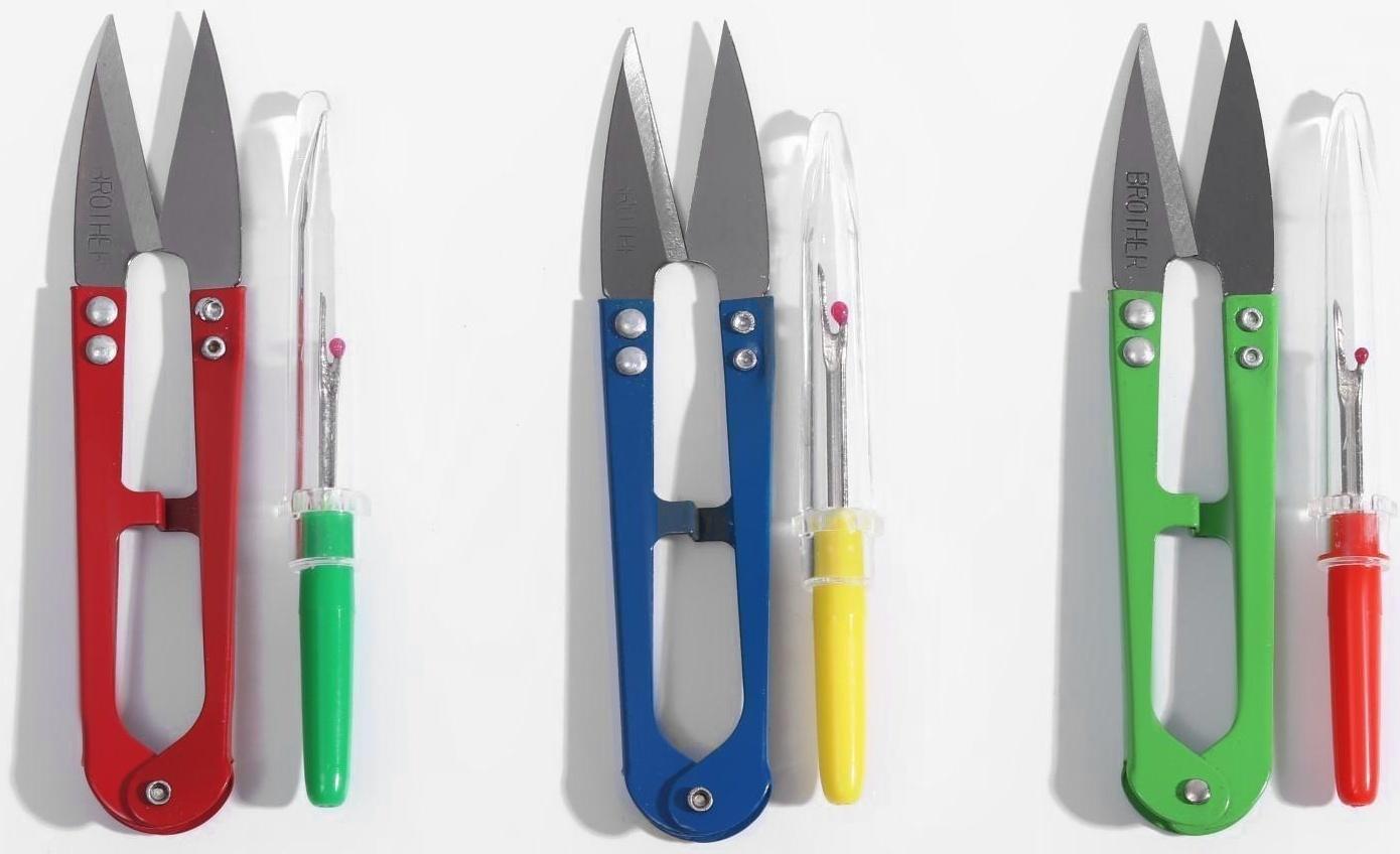 Набор инструментов для шитья, 3 предмета, цвет МИКС