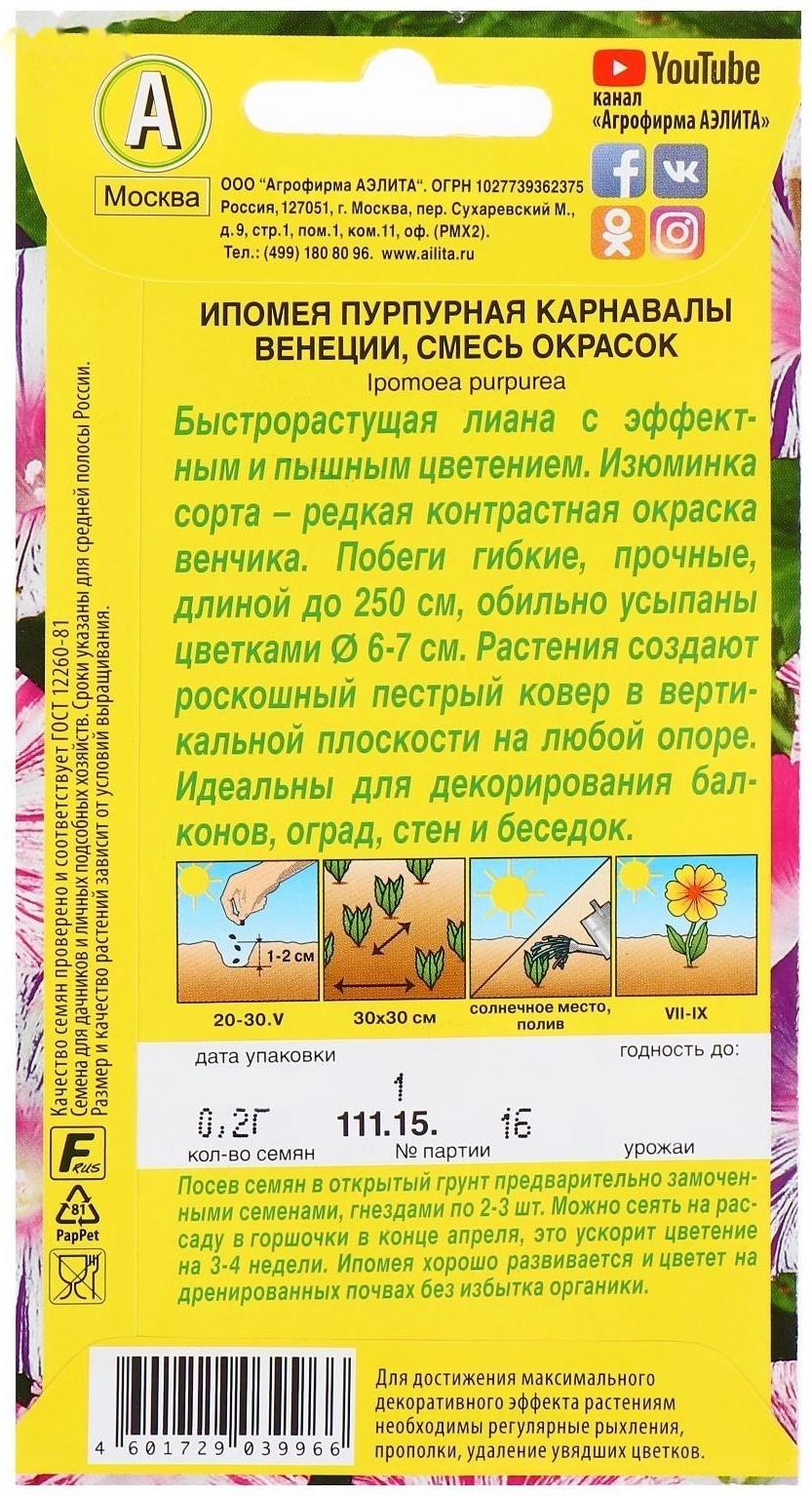 Семена цветов Ипомея 