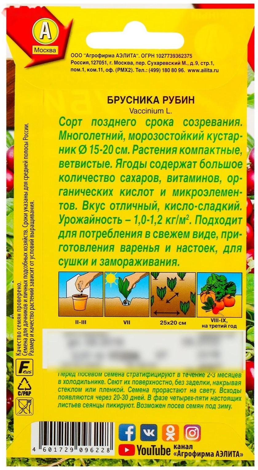 Семена Брусника 