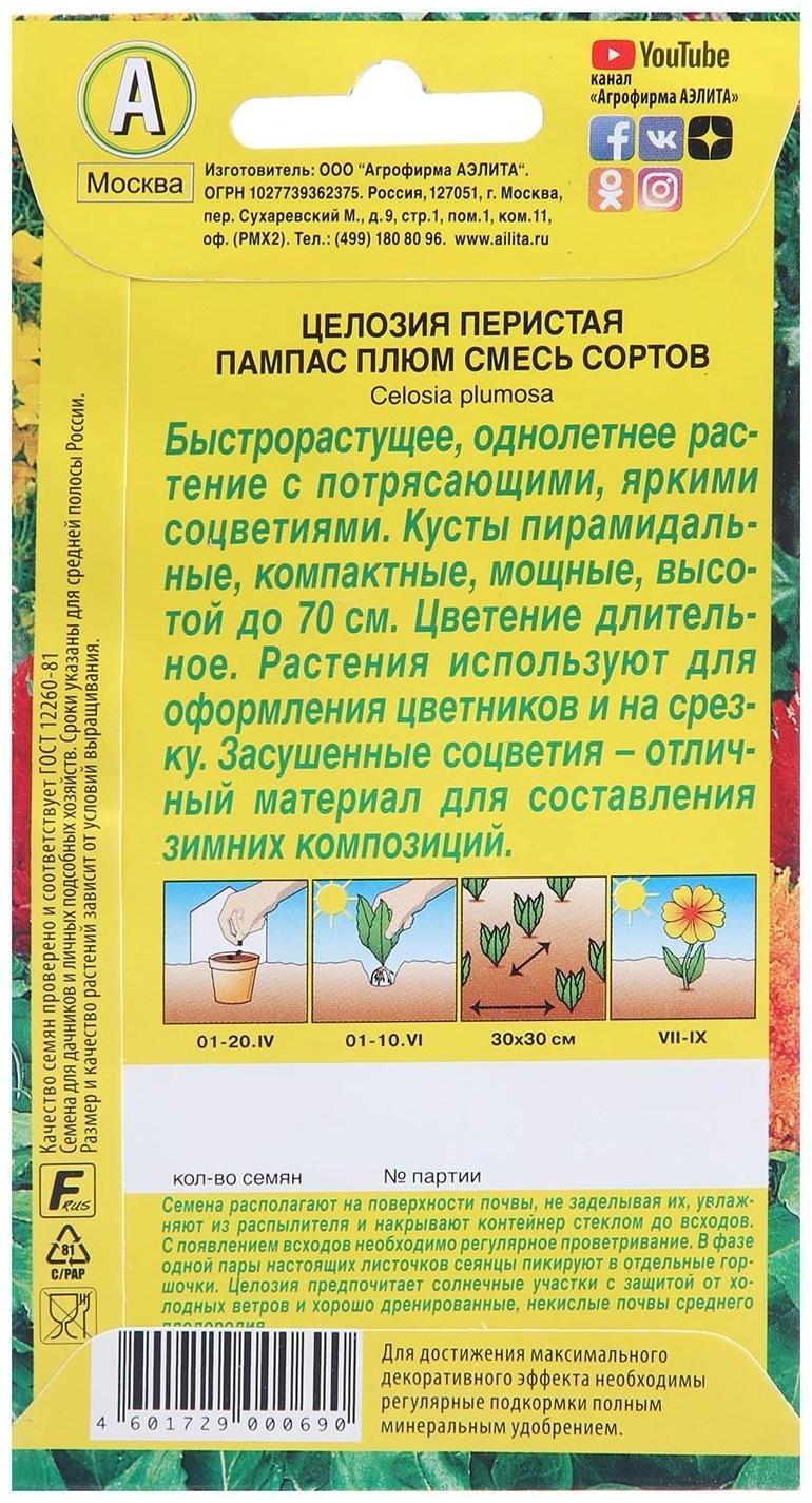 Семена цветов Целозия перистая 