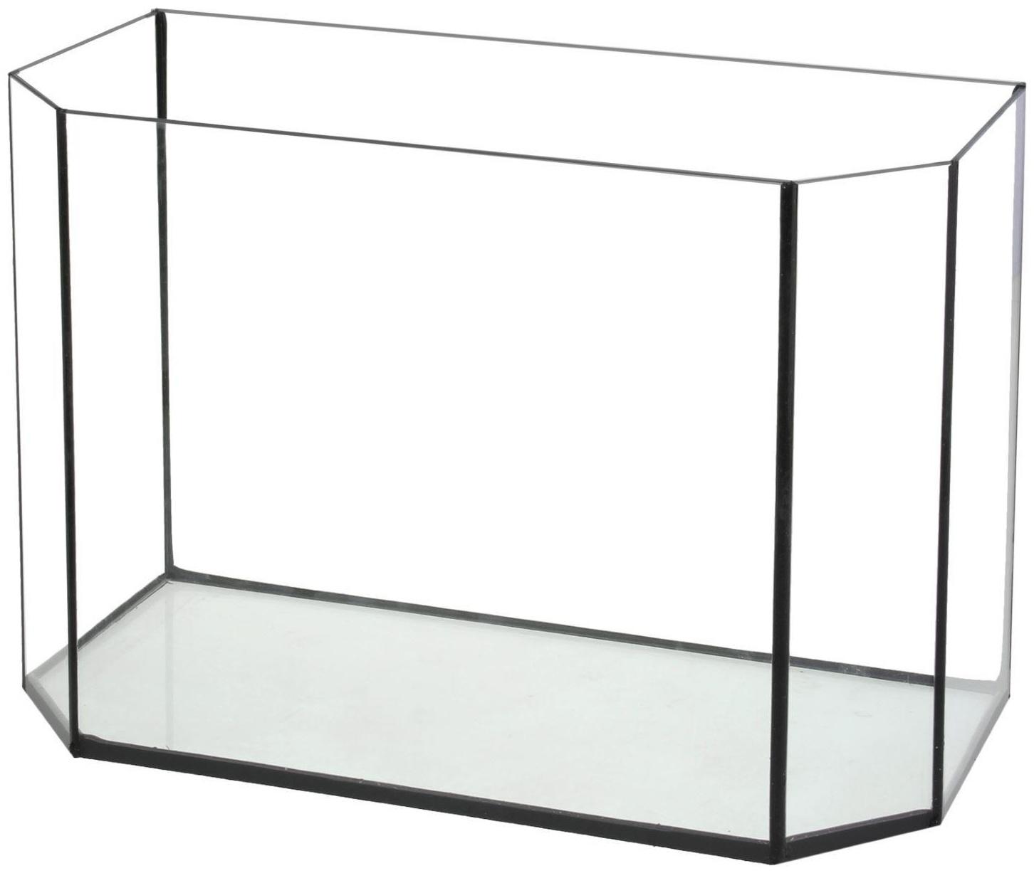 Аквариум панорамный без крышки, 40 литров, 51 х 23 х 34 см