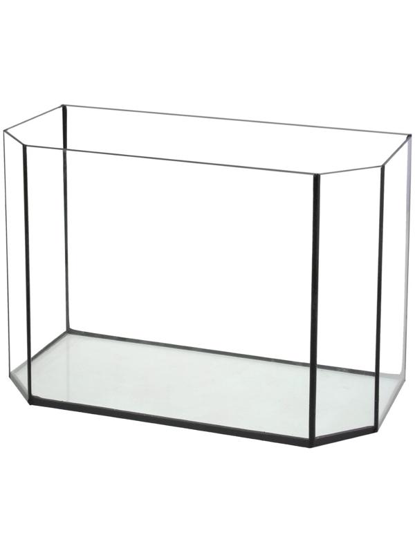 Аквариум панорамный без крышки, 40 литров, 51 х 23 х 34 см