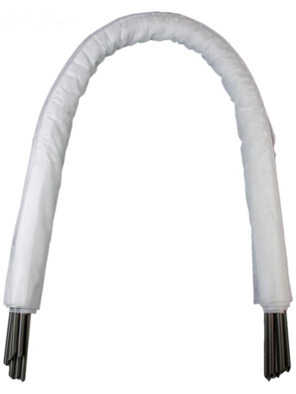 Парник прошитый, длина 8 м, 9 дуг из пластика, дуга L = 2.4 м, d = 16 мм, спанбонд 35 г/м², «уДачный»