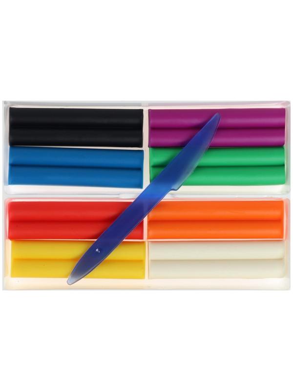 Пластилин мягкий (восковой), 8 цветов, 140 г, 