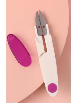 Ножницы для обрезки ниток, с защитным колпачком, 12 см, цвет МИКС