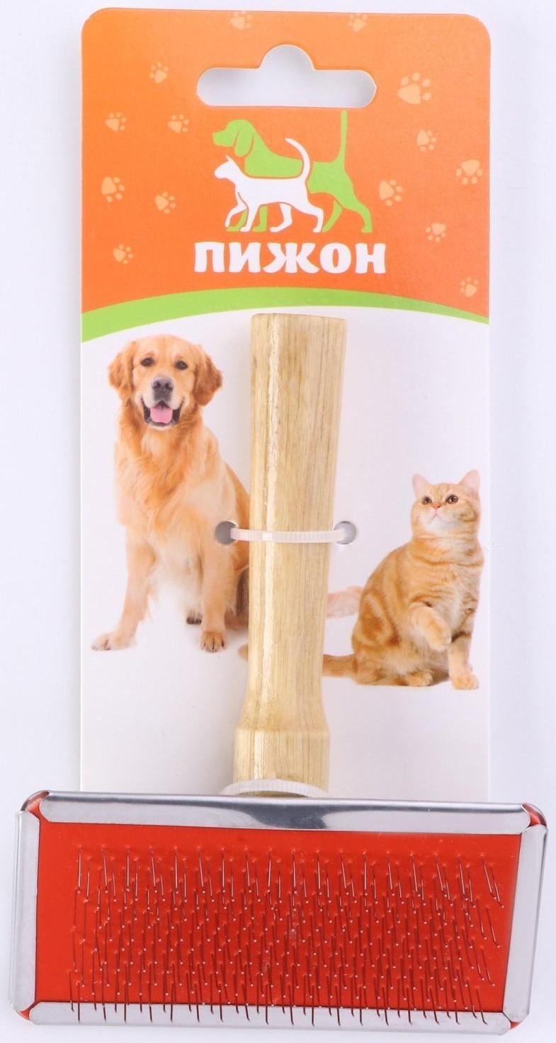 Пуходерка Wood средняя без капель, деревянная ручка, 9 х 12 см