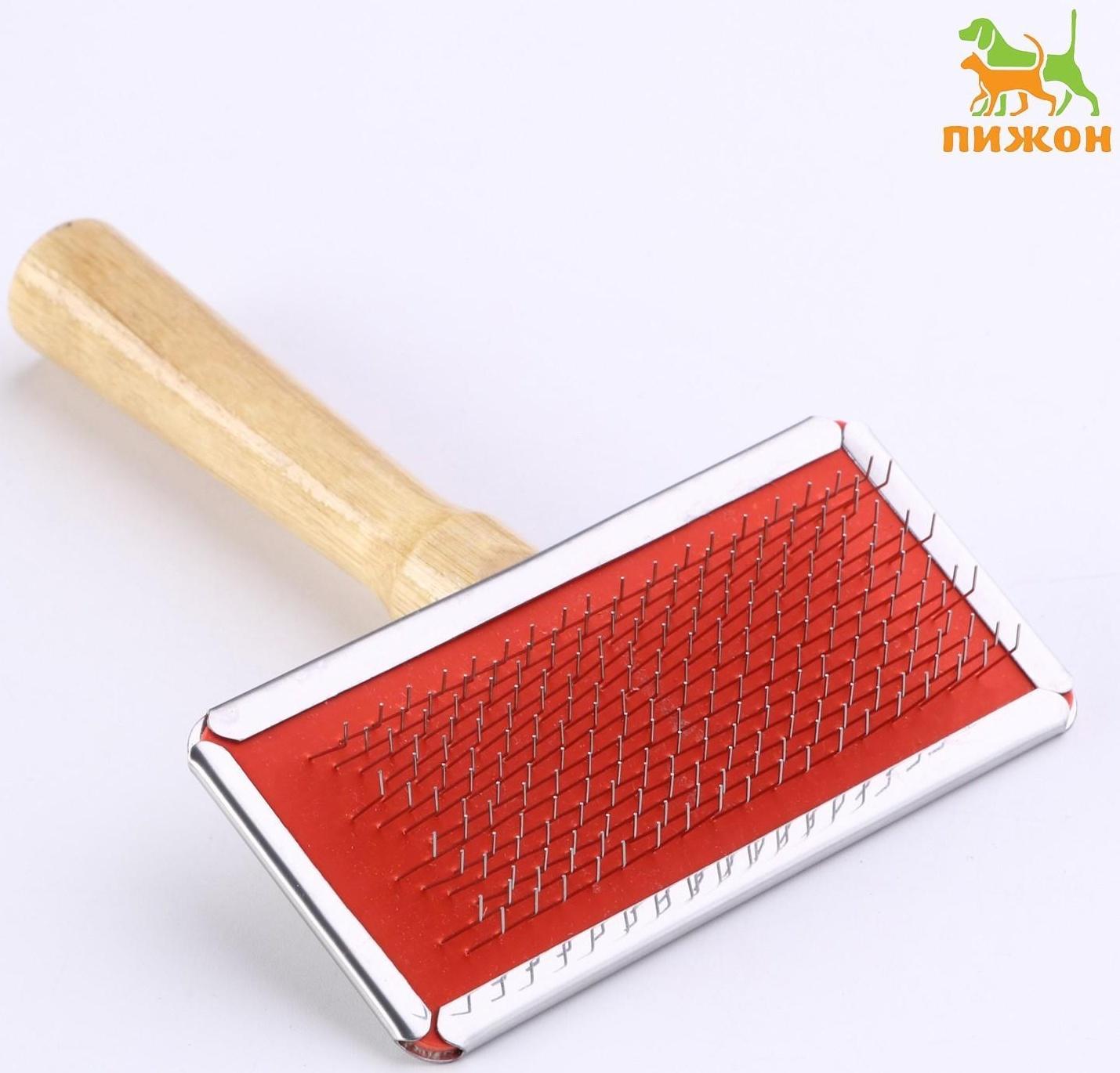 Пуходерка Wood средняя без капель, деревянная ручка, 9 х 12 см