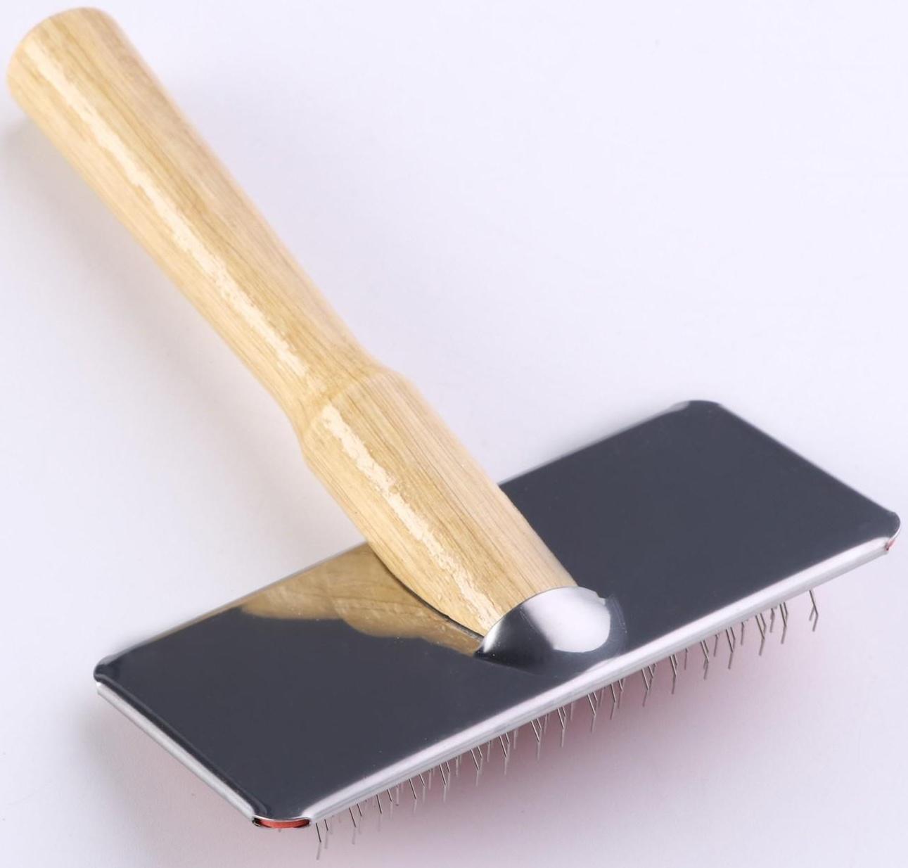 Пуходерка Wood средняя без капель, деревянная ручка, 9 х 12 см