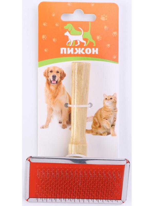 Пуходерка Wood средняя без капель, деревянная ручка, 9 х 12 см