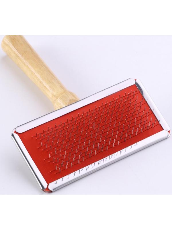 Пуходерка Wood средняя без капель, деревянная ручка, 9 х 12 см