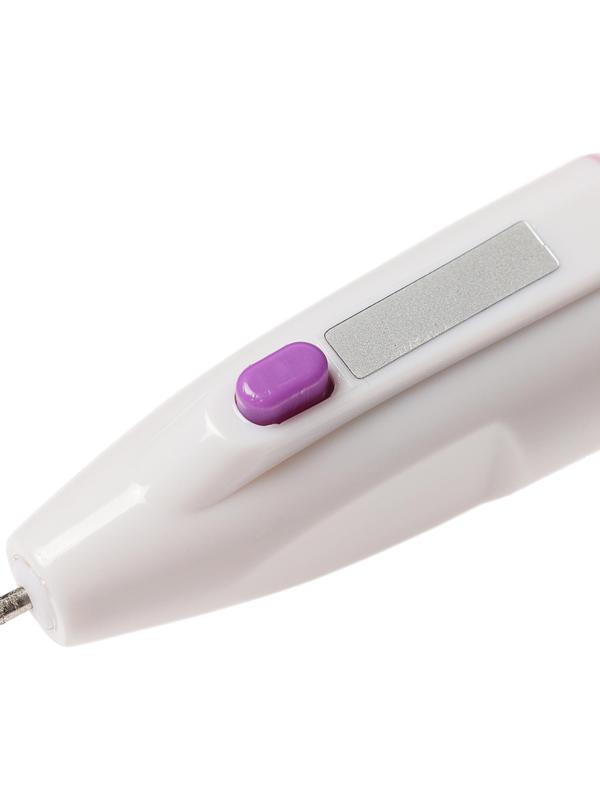 Аппарат для маникюра Luazon LMM-01-05, 5 насадок, 2 Вт, 2хAA (не в комплекте), белый