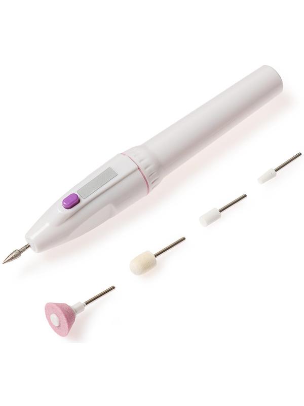 Аппарат для маникюра Luazon LMM-01-05, 5 насадок, 2 Вт, 2хAA (не в комплекте), белый