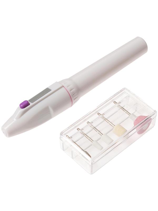 Аппарат для маникюра Luazon LMM-01-05, 5 насадок, 2 Вт, 2хAA (не в комплекте), белый