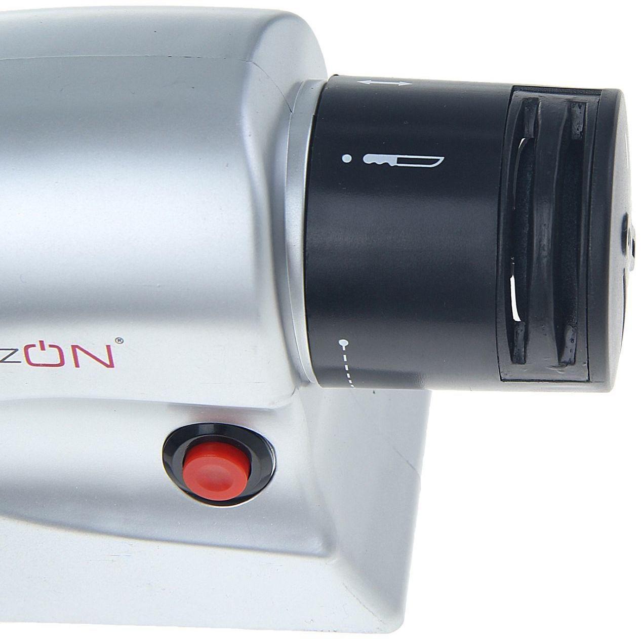 Ножеточка Luazon LTE-01, электрическая, для ножей/ножниц/отвёрток, 220 В, серая