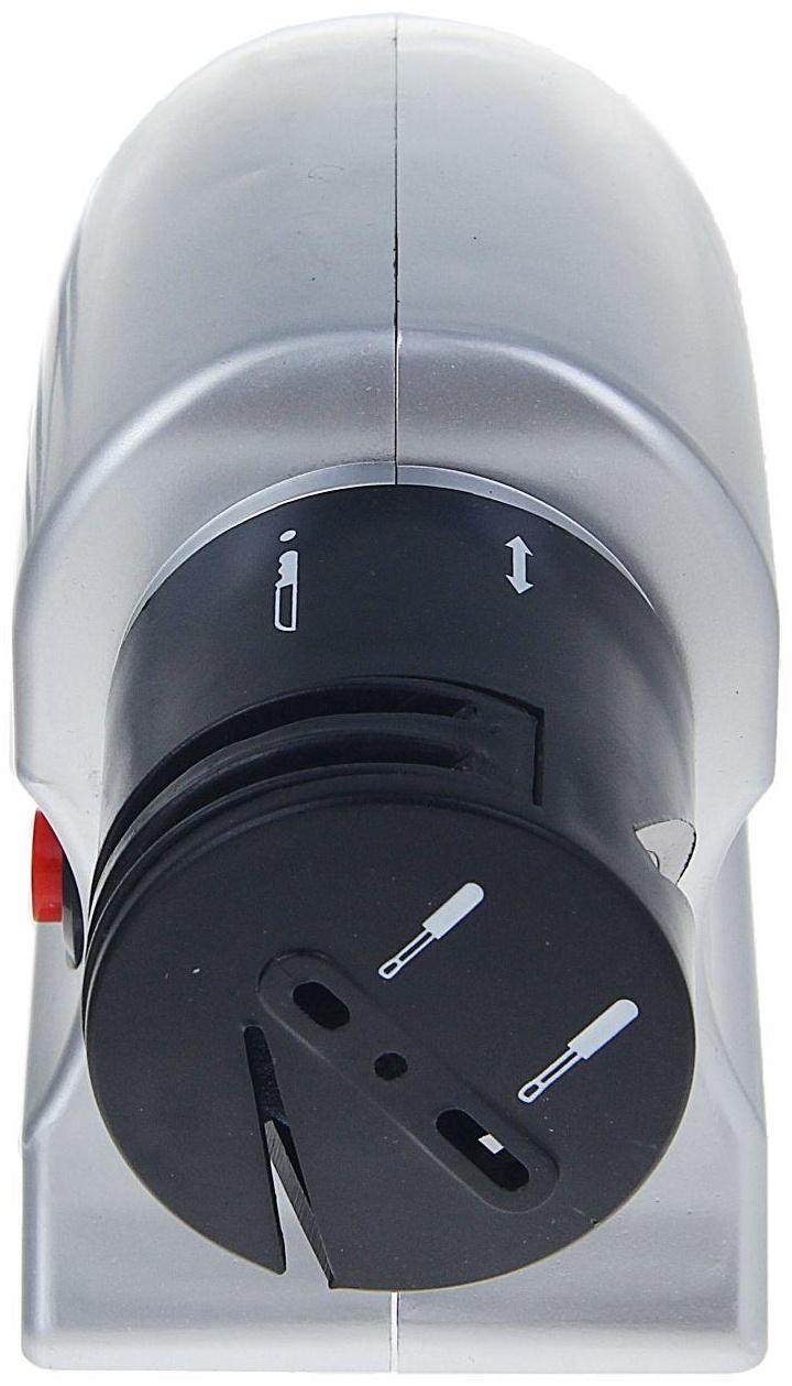 Ножеточка Luazon LTE-01, электрическая, для ножей/ножниц/отвёрток, 220 В, серая