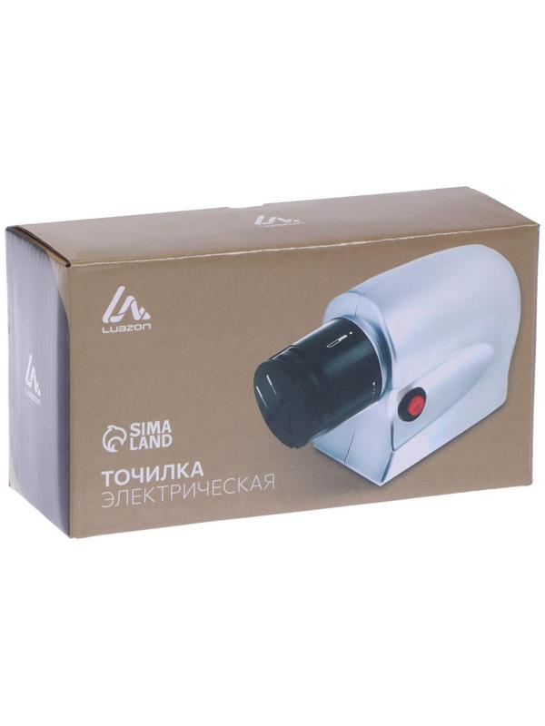 Ножеточка Luazon LTE-01, электрическая, для ножей/ножниц/отвёрток, 220 В, серая