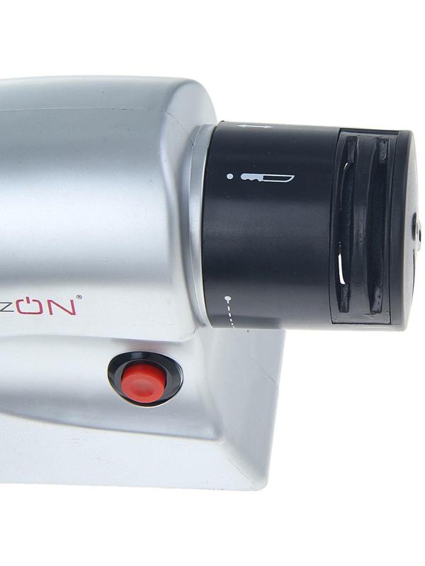 Ножеточка Luazon LTE-01, электрическая, для ножей/ножниц/отвёрток, 220 В, серая