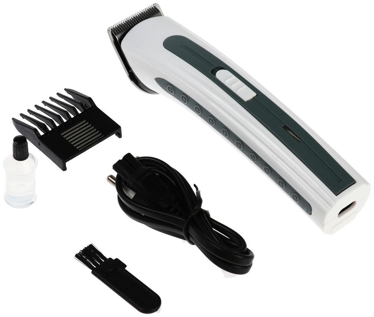 Машинка для стрижки Luazon LTRI-11, 3 Вт, 3 мм, АКБ, серая