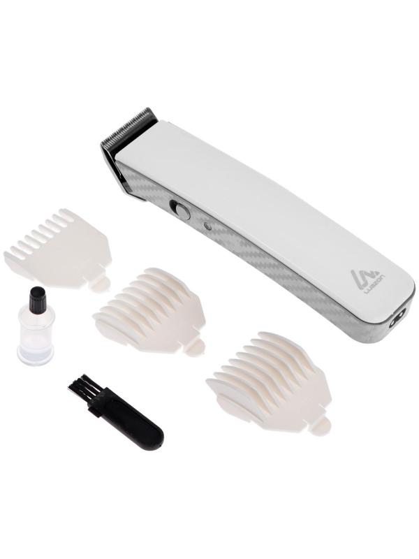 Машинка для стрижки Luazon LTRI-21, 3 Вт, 3/6/9 мм, LED-индикатор, АКБ, белая