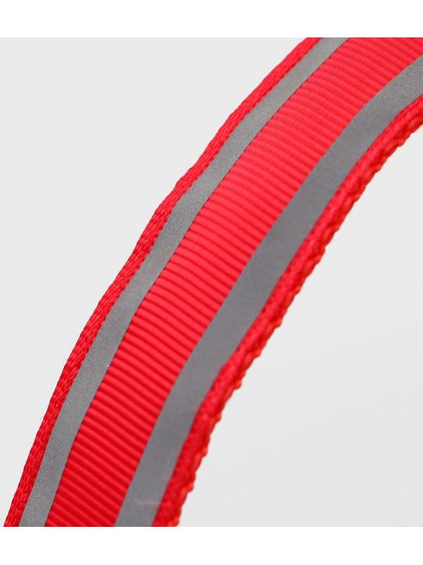 Ошейник с подсветкой и 2 светоотражающими полосами, размер S, 3 режима свечения, красный