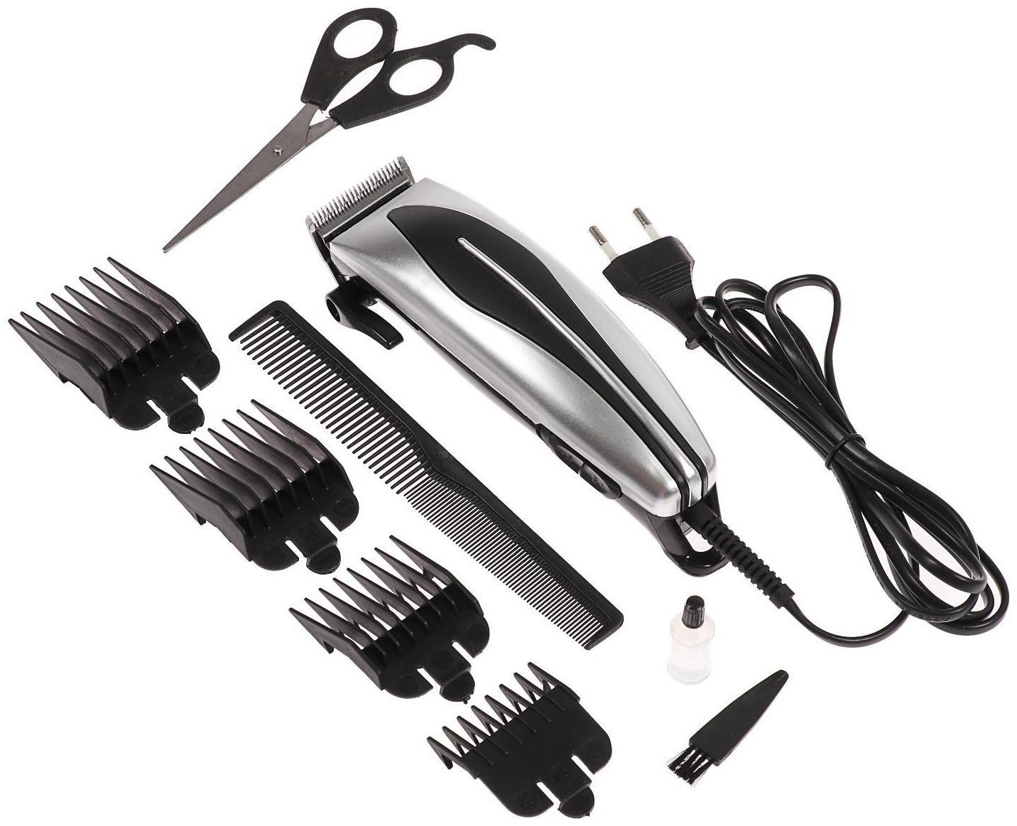 Машинка для стрижки Luazon LTRI-12, 15 Вт, 3/6/10/12 мм, 220 В, серебристая