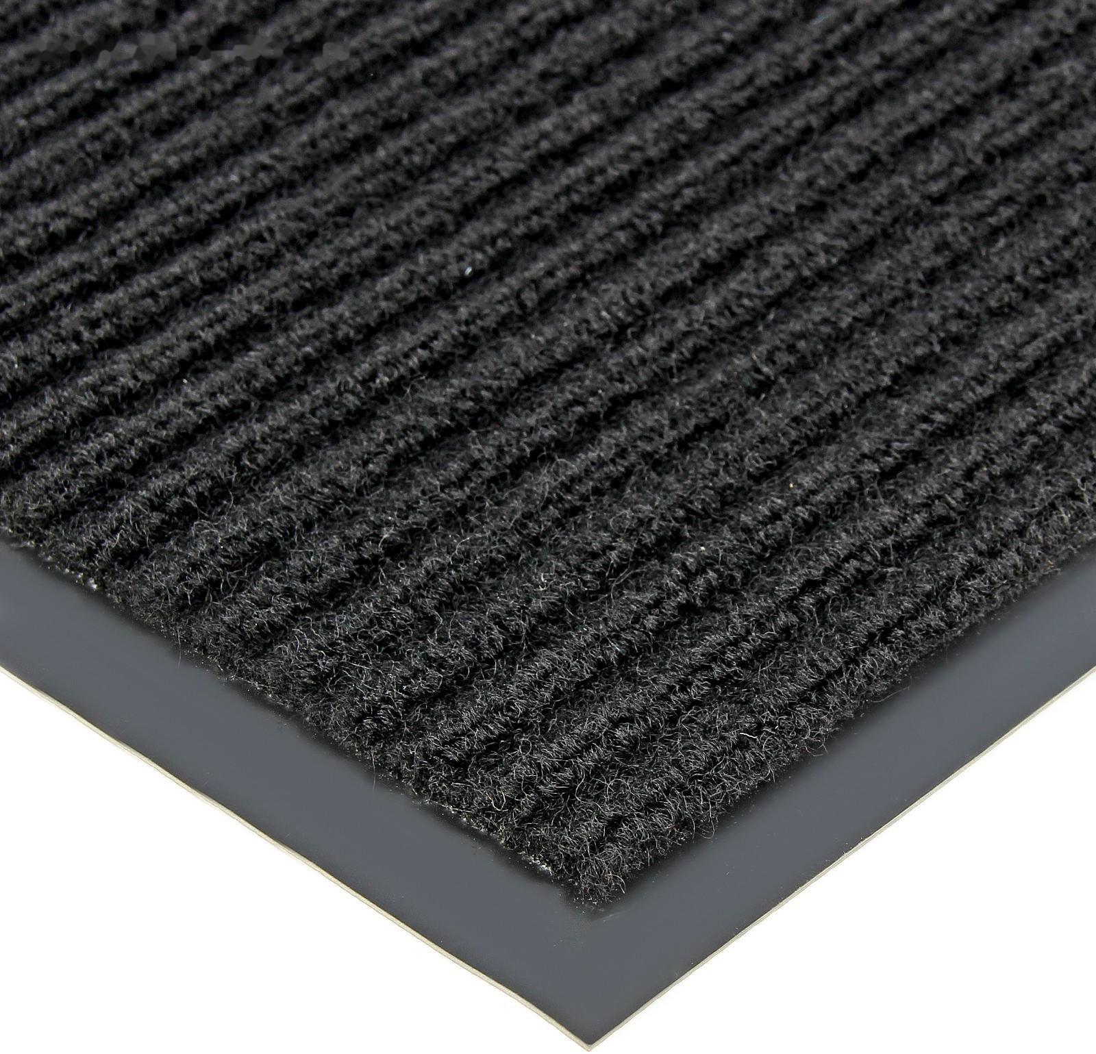 Коврик придверный влаговпитывающий, ребристый, «Стандарт», 80×120 см, цвет чёрный